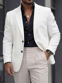 Manfinity Bizformal Men Blazers - White - View 4