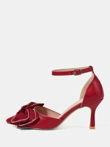 CUCCOO HITCHD Women Pumps Valentine's Day Elegant Shoes - Burgundy - View 7