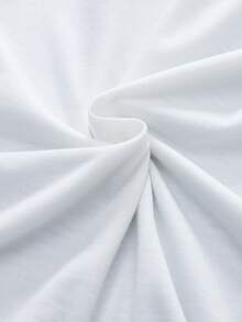Mirajuku 2 Stücke/Set Jungen Lässig Basic Minimalistisches Buchstaben-Muster Schwarz & Weiß Kurzarm T-Shirts, weiches & bequemes Material geeignet für Alltag, Pendeln, Lässig, Schule und verschiedene Anlässe, können mit Shorts oder Jeans kombiniert werden - Schwarz und Weiss - Übersicht 7