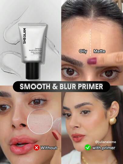 SHEGLAM Camera On Suavizante & Desfocante Primer Marca Beleza Maquiagem Maquiagens CosméTico Para Mulheres E Garotas Perfeito Para Primavera E VerãO Ideal Para Y2K Moda Elegante Adequado Para AniversáRio Prenda Festa De Pronto Melhor Cor