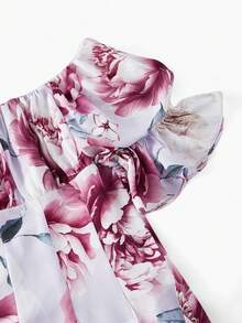 ZEYLAH 花卉印花垂坠露肩连衣裙 - 彩色 - 查看 6