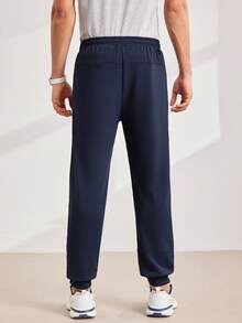 Driftmere 男士休闲弹力腰抽绳针织运动裤三件套，轻盈透气，春秋季款 - 彩色 - 查看 3