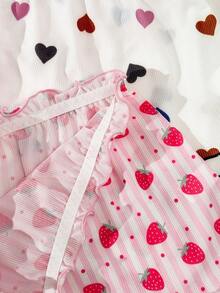 3条/套 甜心草莓印花女童内裤 - 彩色 - 查看 4