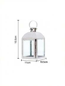 Cirelle European-Style Windproof Glass Candle Holder - Stainless Steel Lantern For Outdoor & Indoor, Elegant Wedding Table Decor - multicolor - View 12