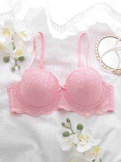 1pc Pink Women's Underwire Bra