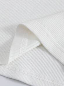 INAWLY Áo tank top ngắn tay nữ kiểu dáng thường ngày, phối màu tương phản, in chữ, thích hợp cho mùa hè. - Nhiều màu - Xem 4