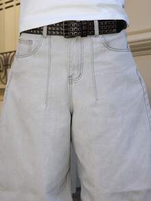 Manfinity ZONE917 Men's Casual Versatile Everyday Carry Pocket Button Fly Straight Leg Jeans - Grey - View 7