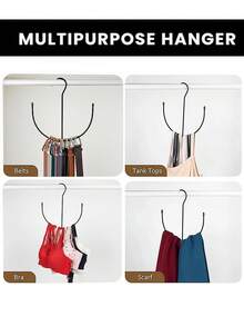 Organizador de perchas ahorradores de espacio, estante en forma de U de uso múltiple para el armario, bufandas, cinturones y secado de zapatos - Multicolor - Ver 8