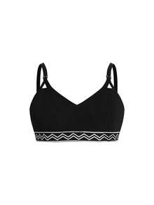 BloomMama Soutien-gorge d'allaitement confortable à motif dentelé noir pour femmes enceintes de grande taille - Noir - Voir 6