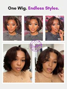 ALL READY WIG Warstwowa cięta topliwa koronka 4x4 bezklejowa peruka z zamknięciem z koronki 100% ludzkich włosów czekoladowy brąz 4# sprężysta fala 180% gęstość peruki stroje wakacyjne podróż festiwal bal na świeżym powietrzu cosplay kampus szkoła plaża ślub kemping stroje wakacyjne stroje letnie wibracje wakacyjne urok elegancki swobodny styl mody y2k ss25 słowa kluczowe - S4 - Zobacz 3