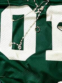 Manfinity Dauomo Men's Casual Loose Fit V-Neck Short Sleeve T-Shirt With Numeric Print - Multicolor - View 3