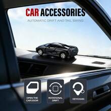 1PC Alloy Drift Car, [Dynamic Decoration] Dynamic Drift Car Dashboard Decoration, Iron Material, Uncharged Power Mode, Novelty Model With Physics-Based Movement For Vehicle Interior Accessory, Car Accessories A Stylish, Classic, And Sophisticated Car Ornament, Available In White, Red, Black, And Blue. A Simple Yet Luxurious Design, Perfect For Car Decoration, - multicolor - View 2