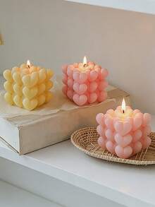 Molde de silicona con forma de corazón para velas, jabón y yeso, molde de manualidades DIY para hacer regalos para el Día de San Valentín y el Día de la Madre - Multicolor - Ver 6