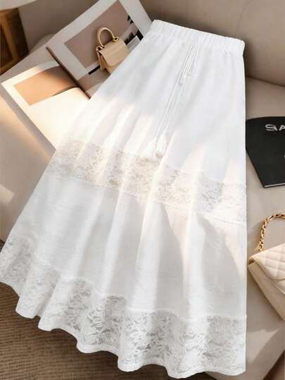 GlowEve CURVE Plus Size Women's Silk Scarf Tie Waist Casual Shorts