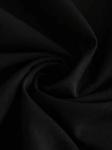 LanaWest CURVE Plus Size Summer Casual Off Shoulder Dress With Pom Pom Trim - Black - View 7