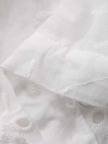 DAZY 女士蕾丝纹理腰带连体裤，度假风 - 白色 - 查看 7