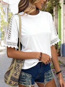 SHEIN Holidaya Women T-Shirts - White - View 3