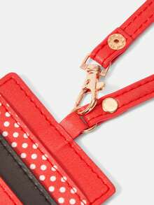 HELLO KITTY AND FRIENDS | SHEIN A Red Polka Dot Printed Stylish Portable Printed Card Bag - Red A - View 4