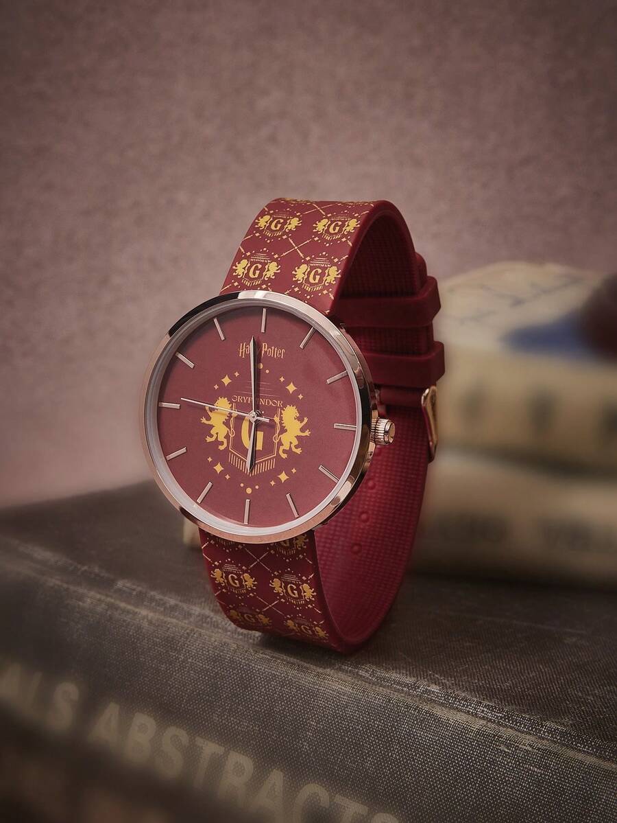 HARRY POTTER X SHEIN 2026 G Print Watch - 魔力粉丝石英腕表 - 紅色 - 查看 1