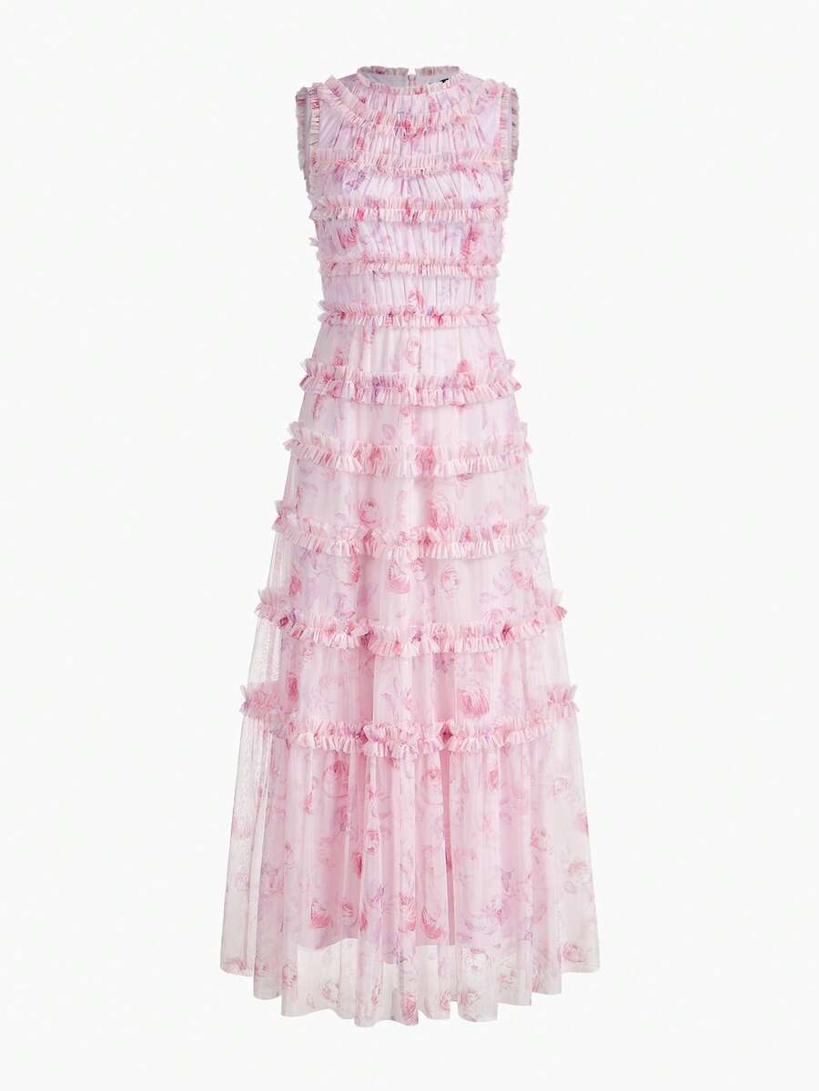 ZEYLAH 花卉印花鸡尾酒会礼服 - 粉色 - 查看 1