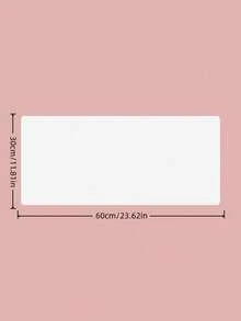 1 pieza Alfombrilla de ratón de cuero doble cara, impermeable, fácil de limpiar, alfombrilla de teclado, de vuelta al colegio - Blanco - Ver 7