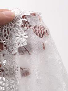 DAZY Tween Girls Fashion Lace Shawl Blouse Summer - White - View 9