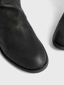 Sugerpunk Women's Fashion Versatile Commute Adjustable Buckle Chunky Heel Ankle Boots - Black - View 5