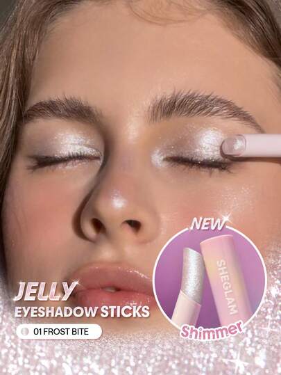 SHEGLAM Crystal Jelly グリッターアイシャドウスティック-Frost Bite ブランド ビューティー メイクアップ 化粧品 女性と女の子とギャルのための 完璧な冬に春に理想的な Y2K おしゃれなファッション 誕生日に適した ギフト パーティー 準備 フェイスペイント 最高のカラー