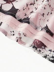 ZEYLAH 树叶印花露背轻质上衣，情人节 - 彩色 - 查看 5