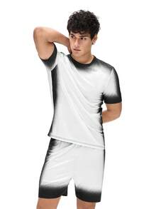 Áo ngủ nam, dáng regular fit, họa tiết giả da ngựa vằn, chữ tiếng Anh, đồ mặc nhà. - trắng - Xem 6