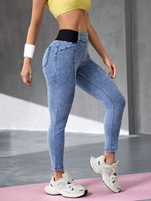 Flexra Women's Casual Skinny Jeans - Blue - View 5