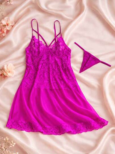 Conjunto de dos piezas de dama , con encanto maduro y elegante - Camisón hermoso y sexy, brasier bordado sin varillas, ropa de hogar suave y cómoda, adecuada para todas las estaciones