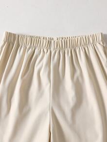 两件套青少年男士绅士套装，绿色领长袖衬衫+米色短裤，绅士西装，商务优雅校园风，生日派对日常休闲外套，简约大方 - 彩色 - 查看 5