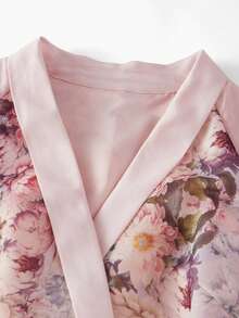 ZEYLAH 花卉印花飘逸连衣裙 - 粉色 - 查看 6