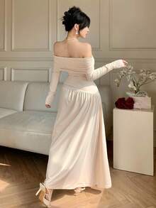 DAZY Women Midi Dresses - Beige - View 4