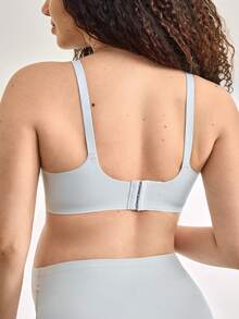 Moonlight&Mama 1pc Seamless Wireless Maternity Bra, Cotton Cup - Blue - View 2