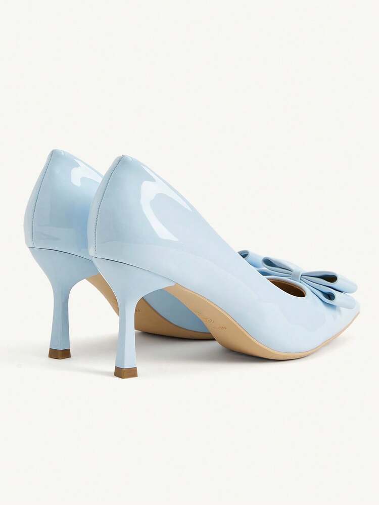 CUCCOO CHICEST 4-Season New Bowknot Pointed Toe Slim Heel Mid-Heel Elegant Commuter Style Simple Comfortable Green Patent Leather Women's High Heel Pumps, Suitable For St. Patrick's Day, Christmas, Date, Afternoon Tea, Workplace Chic Elegant Shoes Wedding Shoes Summer Shoes Bride Shoes