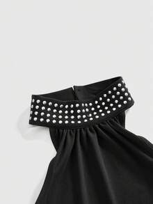 ROMWE 派对及音乐节紧身露背迷你连衣裙 - 黑色 - 查看 5