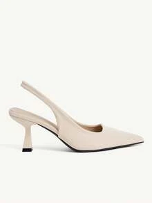 CUCCOO CHICEST Women Shoes Chinese Retro Pointed Kitten Heel Middle Heel Elegant Simple And Elegant Commuter Women High Heel Shoes Workplace Dating Formal Settings - Apricot - View 8