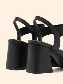 CUCCOO BASICS Women's Fashion Ankle Strap Pointed Toe Block Heel Pumps, Classic Minimalist Design For Commuting, Dating, Party, Holiday, Wedding - Vintage Black - View 9