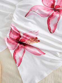 Summer Tops Teen Girl 3pcs Solid And Floral Print One Shoulder Asymmetric Hem Ruched Casual Versatile Date Top Flower Tube Top Summer Teen Top Squishy Girls Tube Top - Multicolor - View 6