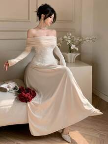 DAZY Women Midi Dresses - Beige - View 1