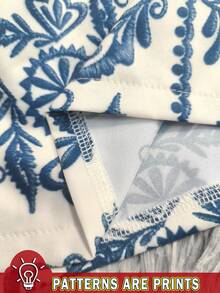 Selamara Quần short nữ phong cách Bohemian in họa tiết Paisley, kiểu dáng thường ngày mùa xuân/hè, thích hợp cho mùa hè, kỳ nghỉ, mặc thường ngày, thư giãn ở nhà và đi biển. - Nhiều màu - Xem 8