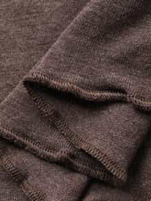 DAZY 女士露肩修身长袖休闲套头衫优雅T恤 Y2k - 卡其色 - 查看 7