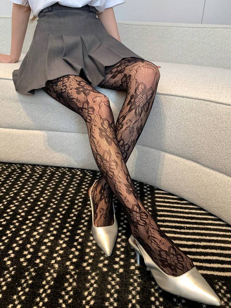 Women's Korean Style Solid Color Sexy Lace Stockings Summer