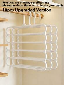 Estantería de almacenamiento para armario de 10 piezas/8 piezas/5 piezas/4 piezas/2 piezas/1 pieza, Estantería de plástico para bufandas de 5 niveles, Estantería para pantalones - Multicolor - Ver 11