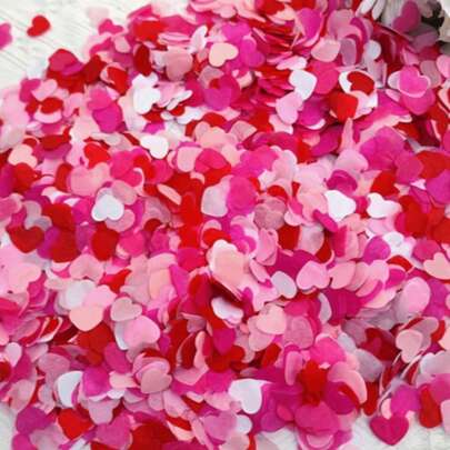 1000/2000/5000/10000 mảnh giấy hình trái tim nhiều màu sắc, cánh hoa giấy hình trái tim màu hồng duyên dáng, trang trí giấy màu đỏ hồng/trắng/hồng/đỏ trang nhã, trang trí đám cưới, trang trí tiệc bằng giấy nhiều màu, thích hợp cho Ngày Valentine, đám cưới, kỷ niệm, sinh nhật, lễ tốt nghiệp và tiệc cô dâu, trang trí nhà cửa, trang trí phòng, quà tặng tiệc, quà cô dâu, trang trí sinh nhật, tiệc độc thân.