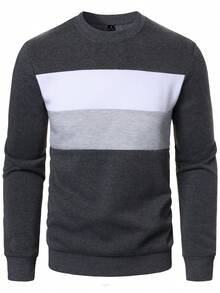 Manfinity Homme Men's Regular Streetwear Casual Pullover Pullover Sweatshirt, Suitable For Daily Wear - Multicolor - View 4