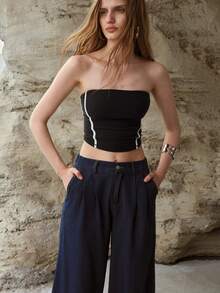 MOTF PREMIUM FOLD PLEATED DENIM JOGGER PANTS, SPRING/SUMMER - Blue - View 7