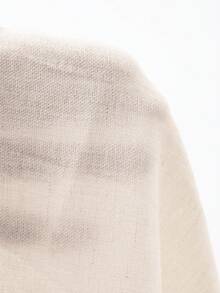 DAZY 女式半开襟侧系带套头衫休闲优雅衬衫长袖上衣 - 白色 - 查看 6